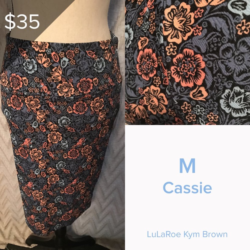 Lularoe Cassie Skirt Floral Design